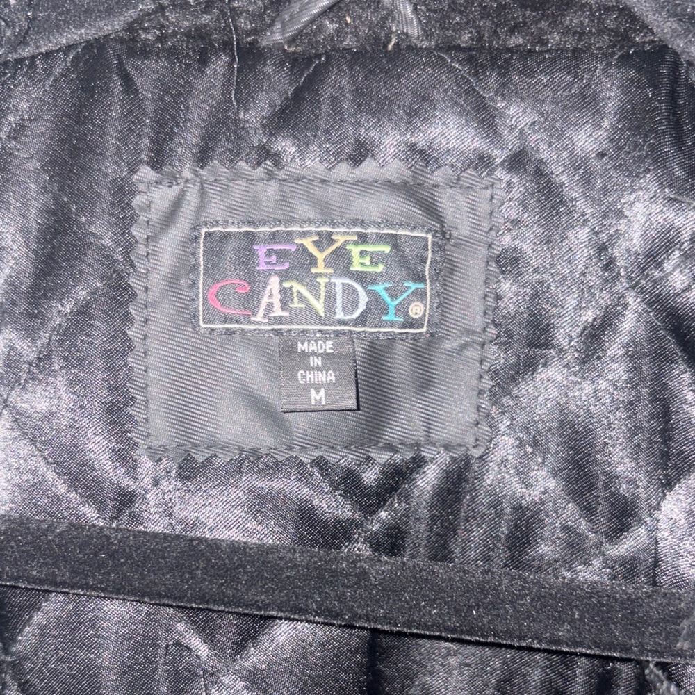 eye candy Black Belted Trench Coat with Faux Fur Collar - Picture 3 of 5